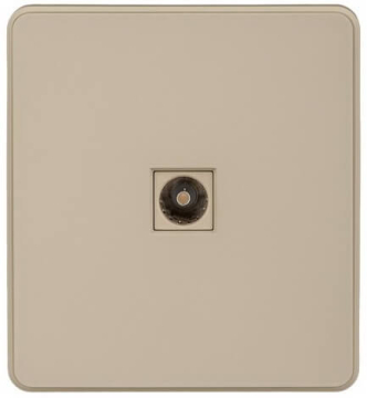 Розетка TV Kranz Round с рамкой (шелк) KR-78-0723-7
