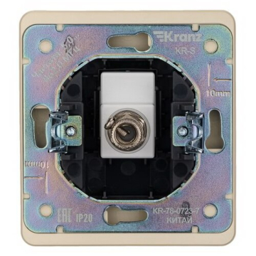 Розетка TV Kranz Round с рамкой (шелк) KR-78-0723-7
