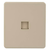 Розетка компьютерная Kranz Round RJ45 кат6 с рамкой (шелк) KR-78-0724-7