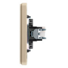 Розетка компьютерная Kranz Round RJ45 кат6 с рамкой (шелк) KR-78-0724-7