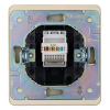 Розетка компьютерная Kranz Round RJ45 кат6 с рамкой (шелк) KR-78-0724-7