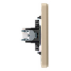Розетка компьютерная Kranz Round RJ45 кат6 с рамкой (шелк) KR-78-0724-7