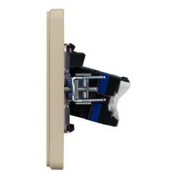 Розетка компьютерная двойная Kranz Round RJ45 с рамкой (шелк) KR-78-0725-7