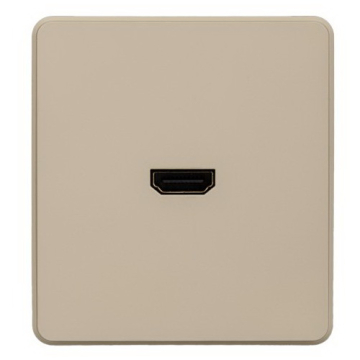 Розетка HDMI KRANZ Round с рамкой (шелк) KR-78-0730-7