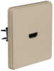 Розетка HDMI KRANZ Round с рамкой (шелк) KR-78-0730-7