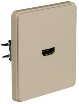 Розетка HDMI KRANZ Round с рамкой (шелк) KR-78-0730-7