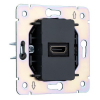 Розетка HDMI KRANZ Round с рамкой (шелк) KR-78-0730-7