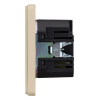 Розетка USB-A+Type-C KRANZ Round 3А с функцией быстрой зарядки с рамкой (шелк) KR-78-0734-7
