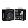 Розетка Kranz Round с крышкой 16А с рамкой (оникс) KR-78-0702-3