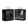 Розетка 16А с USB A+C быстрой зарядки 5В/3А Kranz Round с рамкой (оникс) KR-78-0704-3