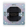 Розетка HDMI KRANZ Round с рамкой (перламутр) KR-78-0730-1