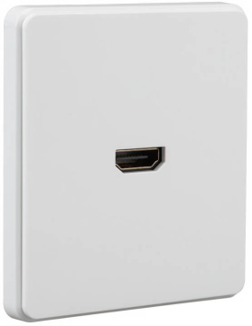Розетка HDMI KRANZ Round с рамкой (перламутр) KR-78-0730-1