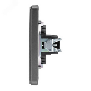 Розетка HDMI KRANZ Round с рамкой (титан) KR-78-0730-2