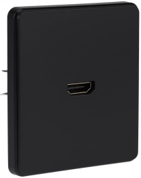 Розетка HDMI KRANZ Round с рамкой (оникс) KR-78-0730-3