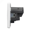 Розетка 16А с USB A+C быстрой зарядки 5В/3А Kranz Round с рамкой (перламутр) KR-78-0704-1