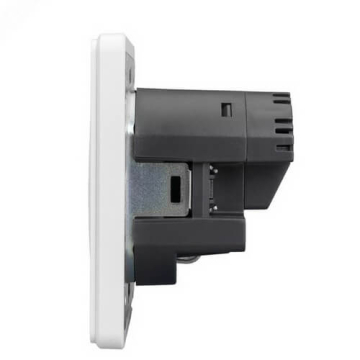 Розетка 16А с USB A+C быстрой зарядки 5В/3А Kranz Round с рамкой (перламутр) KR-78-0704-1