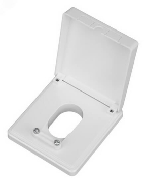 Вывод кабеля Kranz Round с рамкой (перламутр) KR-78-0736-1