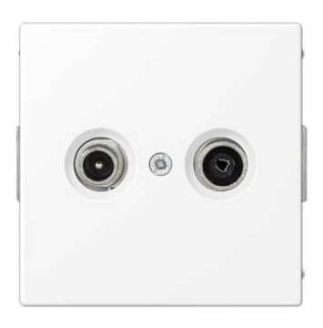 Розетка TV-FM Jung LS оконечная (белый матовый) S2900+LS990TVWWM