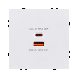Розетка USB A+C 65W, белый матовый Kollinger Eclipse EC-024WH EC-024WH
