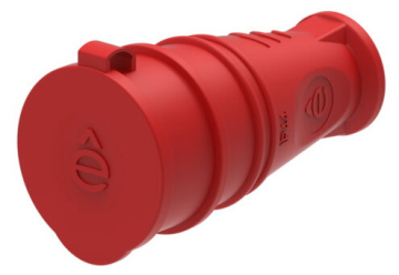 Розетка SE MultiSet 2К+З кабельная каучуковая 16А IP44 (красная) MST4402RD