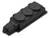 Колодка удлинителя SE MultiSet 3-м каучуковая с заземлением 16А IP44 (черная) MST4103BK