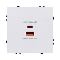 Розетка USB A+C 65W, белый глянцевый Kollinger Eclipse EC-024WG EC-024WG