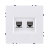 Розетка двойная Ethernet RJ45 Cat.6, белый матовый Kollinger Eclipse EC-018WH EC-018WH