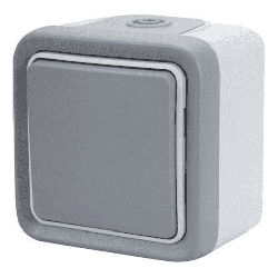 Выключатель-переключатель Plexo 10A, IP55 (цвет серый) 069711
