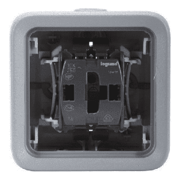 Выключатель-переключатель Plexo 10A, IP55 (цвет серый) 069711