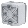 Выключатель-переключатель двухклавишный  Plexo 10A, IP55 (цвет серый) 069715