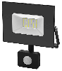 Прожектор светодиодный Gauss Elementary-S 50W IP65 черный с датчиком движения 628511350