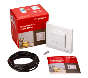 Терморегулятор Ридан Classy c Wi-Fi с комбинацией датчиков 16А (белый) 21RT0104R