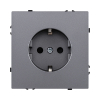 Розетка штепсельная SCHUKO 16A/250 В, серый Kollinger Eclipse EC-014GY EC-014GY