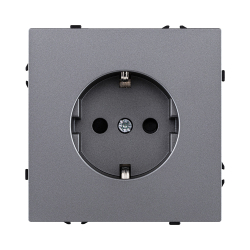 Розетка штепсельная SCHUKO 16A/250 В, серый Kollinger Eclipse EC-014GY EC-014GY