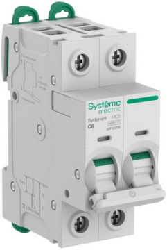 Автоматический выключатель Systeme Electric Systeme9 2P 6A 6kA (хар-ка C) S9F22206