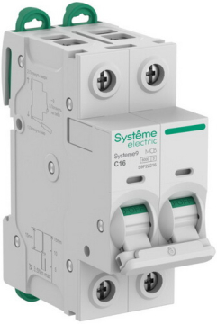 Автоматический выключатель Systeme Electric Systeme9 2P 16A 6kA (хар-ка C) S9F22216