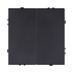 Выключатель 2-клавишный проходной 10А/250В, черный матовый Kollinger Eclipse EC-005BK EC-005BK