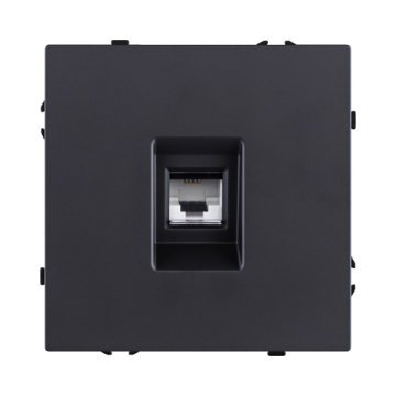 Розетка телефонная RJ11, черный матовый Kollinger Eclipse EC-019BK EC-019BK