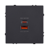 Розетка USB A+C 65W, черный матовый Kollinger Eclipse EC-024BK EC-024BK